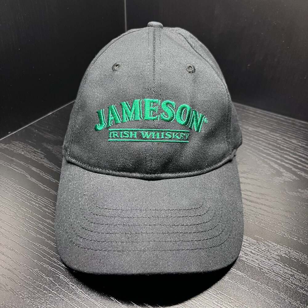 Jameson Irish Whiskey Embroidered Black Baseball Cap Hat Size S/M